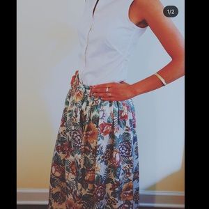 Vintage Diane von furstenberg floral skirt small